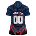 Personalised Melbourne Demons Football Women Polo Shirt Fierce Devil Mascot 3D Grunge City Art