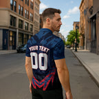 Personalised Melbourne Demons Football Zipper Polo Shirt Fierce Devil Mascot 3D Grunge City Art