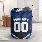 Personalised North Melbourne Kangaroos Football Laundry Basket Fierce Kangaroo Mascot 3D Grunge City Art