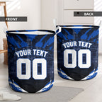 Personalised North Melbourne Kangaroos Football Laundry Basket Fierce Kangaroo Mascot 3D Grunge City Art