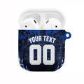Personalised North Melbourne Kangaroos Football AirPods Case Fierce Kangaroo Mascot 3D Grunge City Art