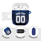 Personalised North Melbourne Kangaroos Football AirPods Case Fierce Kangaroo Mascot 3D Grunge City Art