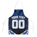 Personalised North Melbourne Kangaroos Football Apron Fierce Kangaroo Mascot 3D Grunge City Art