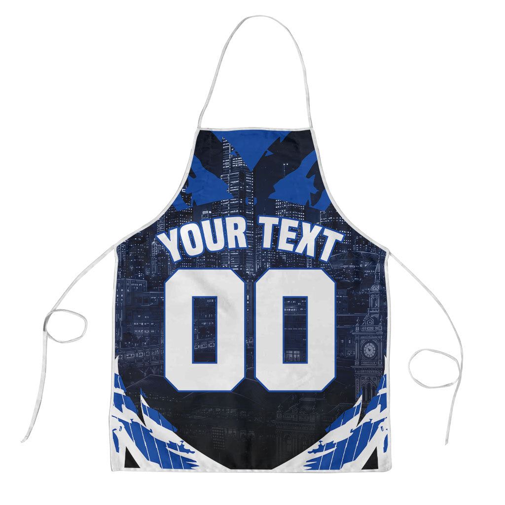 Personalised North Melbourne Kangaroos Football Apron Fierce Kangaroo Mascot 3D Grunge City Art