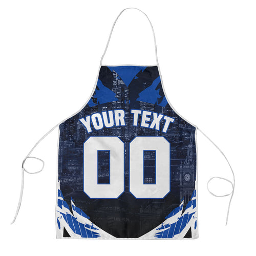 Personalised North Melbourne Kangaroos Football Apron Fierce Kangaroo Mascot 3D Grunge City Art