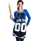 Personalised North Melbourne Kangaroos Football Apron Fierce Kangaroo Mascot 3D Grunge City Art