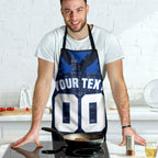 Personalised North Melbourne Kangaroos Football Apron Fierce Kangaroo Mascot 3D Grunge City Art