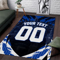 Personalised North Melbourne Kangaroos Football Area Rug Fierce Kangaroo Mascot 3D Grunge City Art