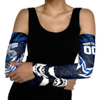 Personalised North Melbourne Kangaroos Football Arm Sleeves Fierce Kangaroo Mascot 3D Grunge City Art