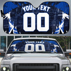 Personalised North Melbourne Kangaroos Football Auto Sun Shade Fierce Kangaroo Mascot 3D Grunge City Art