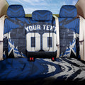 Personalised North Melbourne Kangaroos Football Back Car Seat Cover Fierce Kangaroo Mascot 3D Grunge City Art