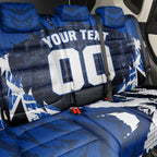 Personalised North Melbourne Kangaroos Football Back Car Seat Cover Fierce Kangaroo Mascot 3D Grunge City Art