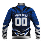 Personalised North Melbourne Kangaroos Football Baseball Jacket Fierce Kangaroo Mascot 3D Grunge City Art