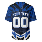 Personalised North Melbourne Kangaroos Football Baseball Jersey Fierce Kangaroo Mascot 3D Grunge City Art