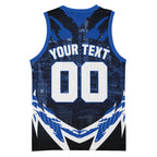Personalised North Melbourne Kangaroos Football Basketball Jersey Fierce Kangaroo Mascot 3D Grunge City Art