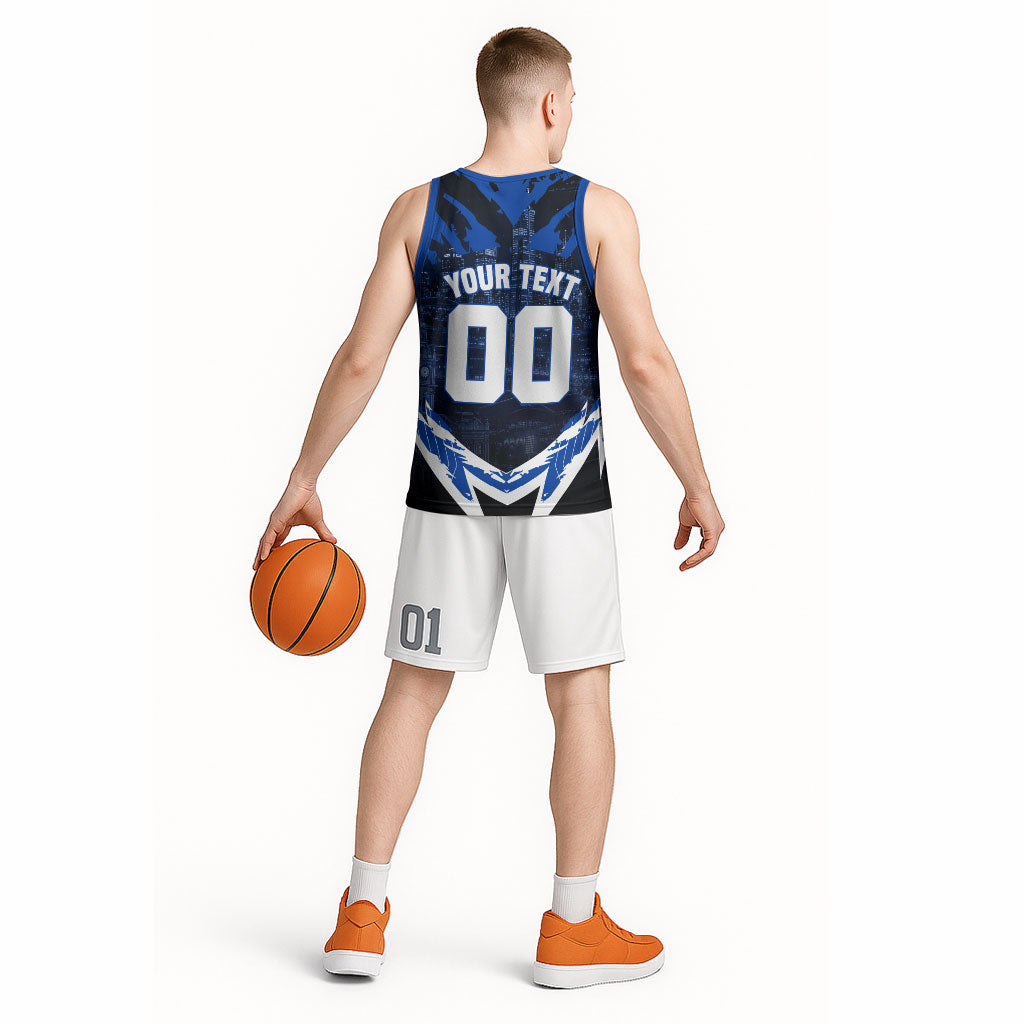 Personalised North Melbourne Kangaroos Football Basketball Jersey Fierce Kangaroo Mascot 3D Grunge City Art