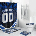 Personalised North Melbourne Kangaroos Football Bathroom Set Fierce Kangaroo Mascot 3D Grunge City Art