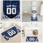 Personalised North Melbourne Kangaroos Football Bathroom Set Fierce Kangaroo Mascot 3D Grunge City Art