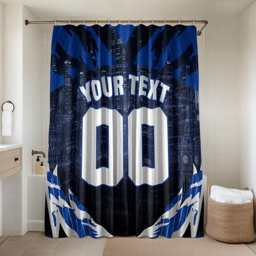 Personalised North Melbourne Kangaroos Football Bathroom Set Fierce Kangaroo Mascot 3D Grunge City Art