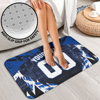 Personalised North Melbourne Kangaroos Football Bathroom Set Fierce Kangaroo Mascot 3D Grunge City Art