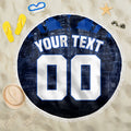 Personalised North Melbourne Kangaroos Football Beach Blanket Fierce Kangaroo Mascot 3D Grunge City Art