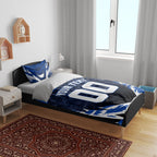 Personalised North Melbourne Kangaroos Football Bedding Set Fierce Kangaroo Mascot 3D Grunge City Art