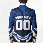 Personalised North Melbourne Kangaroos Football Blazer Fierce Kangaroo Mascot 3D Grunge City Art