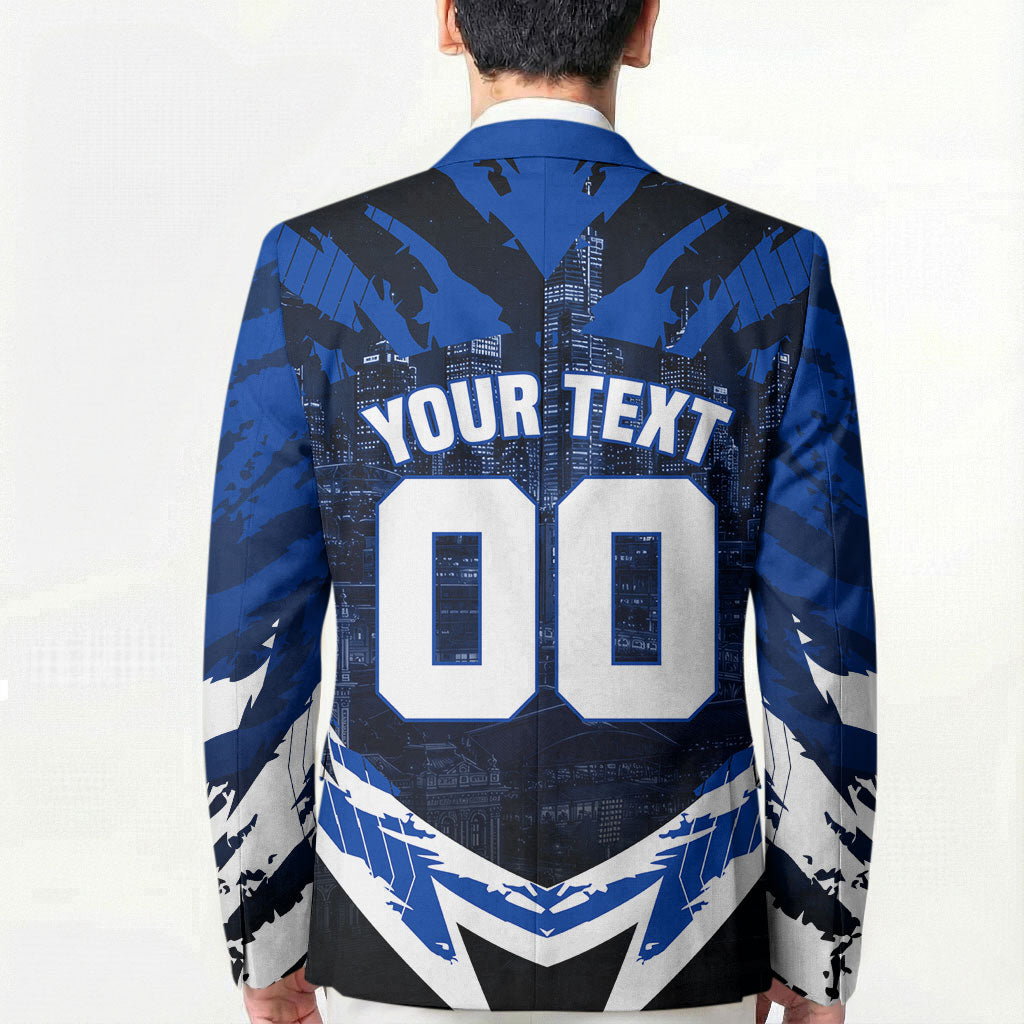 Personalised North Melbourne Kangaroos Football Blazer Fierce Kangaroo Mascot 3D Grunge City Art