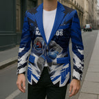 Personalised North Melbourne Kangaroos Football Blazer Fierce Kangaroo Mascot 3D Grunge City Art