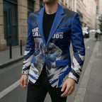 Personalised North Melbourne Kangaroos Football Blazer Fierce Kangaroo Mascot 3D Grunge City Art