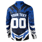 Personalised North Melbourne Kangaroos Football Button Sweatshirt Fierce Kangaroo Mascot 3D Grunge City Art