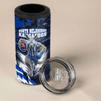 Personalised North Melbourne Kangaroos Football 4 in 1 Can Cooler Tumbler Fierce Kangaroo Mascot 3D Grunge City Art