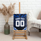 Personalised North Melbourne Kangaroos Football Canvas Wall Art Fierce Kangaroo Mascot 3D Grunge City Art