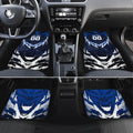 Personalised North Melbourne Kangaroos Football Car Mats Fierce Kangaroo Mascot 3D Grunge City Art