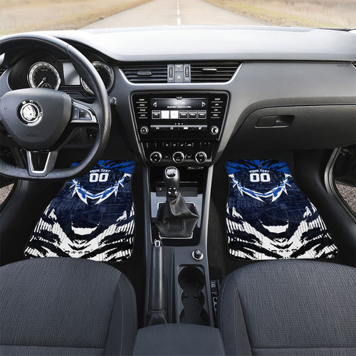 Personalised North Melbourne Kangaroos Football Car Mats Fierce Kangaroo Mascot 3D Grunge City Art