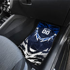 Personalised North Melbourne Kangaroos Football Car Mats Fierce Kangaroo Mascot 3D Grunge City Art