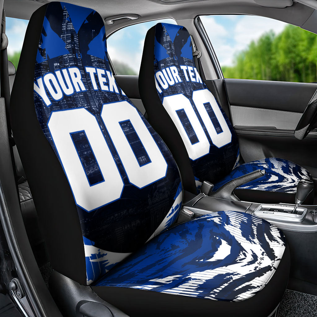 Personalised North Melbourne Kangaroos Football Car Seat Cover Fierce Kangaroo Mascot 3D Grunge City Art