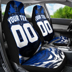 Personalised North Melbourne Kangaroos Football Car Seat Cover Fierce Kangaroo Mascot 3D Grunge City Art