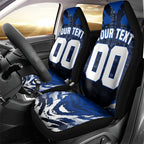 Personalised North Melbourne Kangaroos Football Car Seat Cover Fierce Kangaroo Mascot 3D Grunge City Art