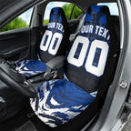 Personalised North Melbourne Kangaroos Football Car Seat Cover Fierce Kangaroo Mascot 3D Grunge City Art