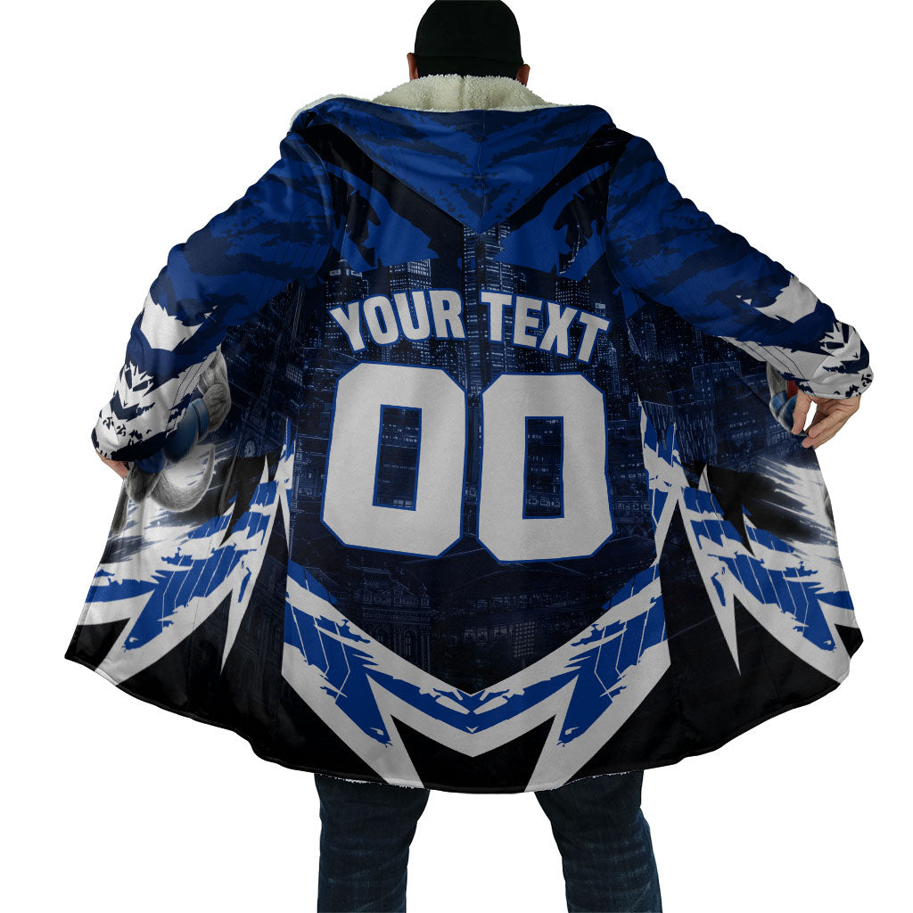 Personalised North Melbourne Kangaroos Football Cloak Fierce Kangaroo Mascot 3D Grunge City Art