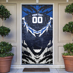 Personalised North Melbourne Kangaroos Football Door Cover Fierce Kangaroo Mascot 3D Grunge City Art