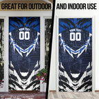 Personalised North Melbourne Kangaroos Football Door Cover Fierce Kangaroo Mascot 3D Grunge City Art