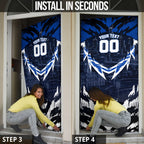 Personalised North Melbourne Kangaroos Football Door Cover Fierce Kangaroo Mascot 3D Grunge City Art