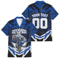 Personalised North Melbourne Kangaroos Football Family Matching Summer Maxi Dress and Hawaiian Shirt Fierce Kangaroo Mascot 3D Grunge City Art