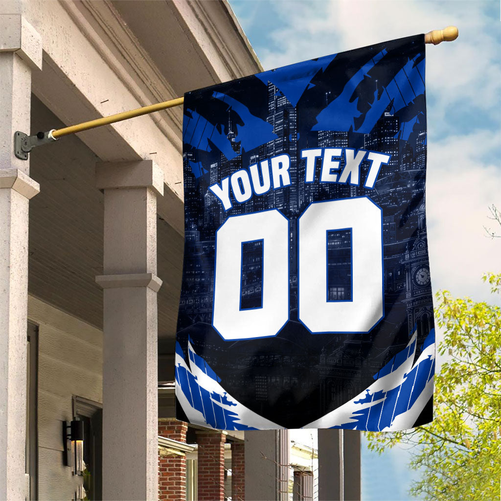 Personalised North Melbourne Kangaroos Football Garden Flag Fierce Kangaroo Mascot 3D Grunge City Art