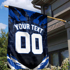 Personalised North Melbourne Kangaroos Football Garden Flag Fierce Kangaroo Mascot 3D Grunge City Art