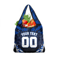 Personalised North Melbourne Kangaroos Football Grocery Bag Fierce Kangaroo Mascot 3D Grunge City Art
