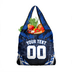 Personalised North Melbourne Kangaroos Football Grocery Bag Fierce Kangaroo Mascot 3D Grunge City Art