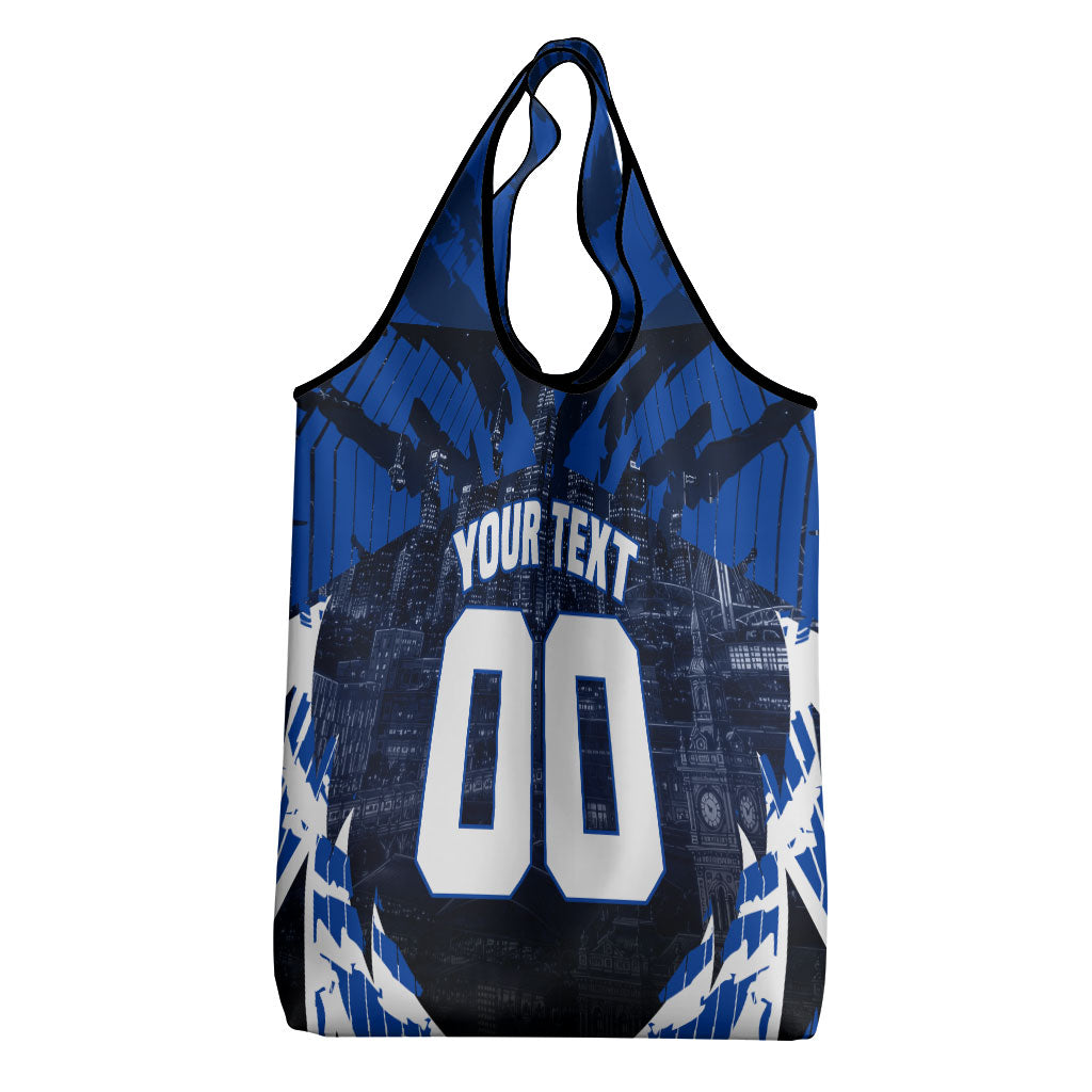 Personalised North Melbourne Kangaroos Football Grocery Bag Fierce Kangaroo Mascot 3D Grunge City Art